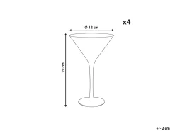 Set di 4 bicchieri da Martini MORGANITE 220 ml Trasparente