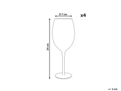 Set di 4 calici da vino MORGANITE 530 ml Trasparente