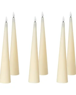 Set di 6 candele LED AURUM 28 cm Bianco sporco