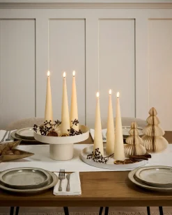 Set di 6 candele LED AURUM 28 cm Bianco sporco