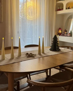 Set di 6 candele LED AURUM 28 cm Bianco sporco