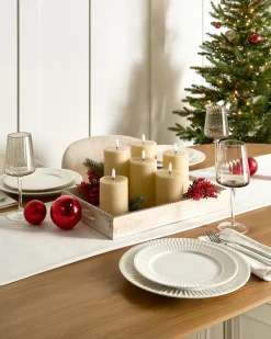 Set di 6 candele LED BRAISE 10/13/15 cm Beige