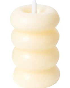 Set di 3 candele LED ETERNIS 5/8/11 cm Bianco sporco