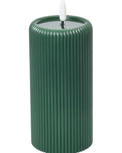 Set di 6 candele LED NOISETTE 10/16 cm Verde
