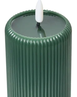 Set di 6 candele LED NOISETTE 10/16 cm Verde