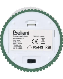 Set di 6 candele LED NOISETTE 10/16 cm Verde