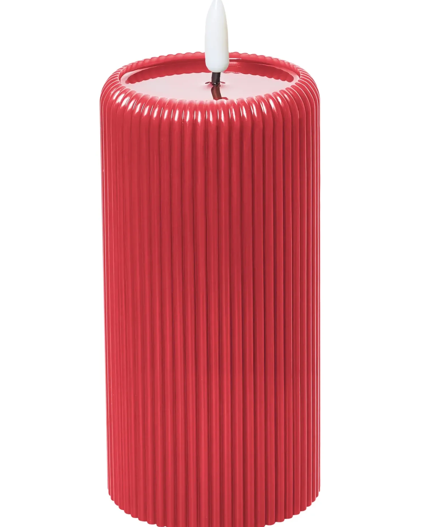 Set di 6 candele LED NOISETTE 10/16 cm Rosso