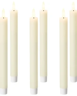 Set di 6 candele LED SAPHIR 24 cm Bianco sporco