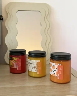 Set di 3 Candele Profumate FRUITY BLOOM Cera di Soia Note fruttate