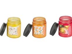 Set di 3 Candele Profumate FRUITY BLOOM Cera di Soia Note fruttate