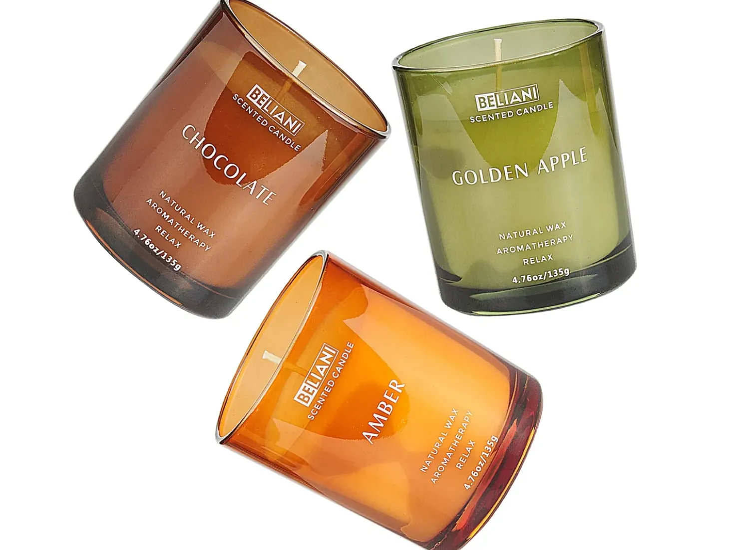 Set di 3 Candele Profumate SHEER JOY Cera di Soia Note fruttate Note fresche