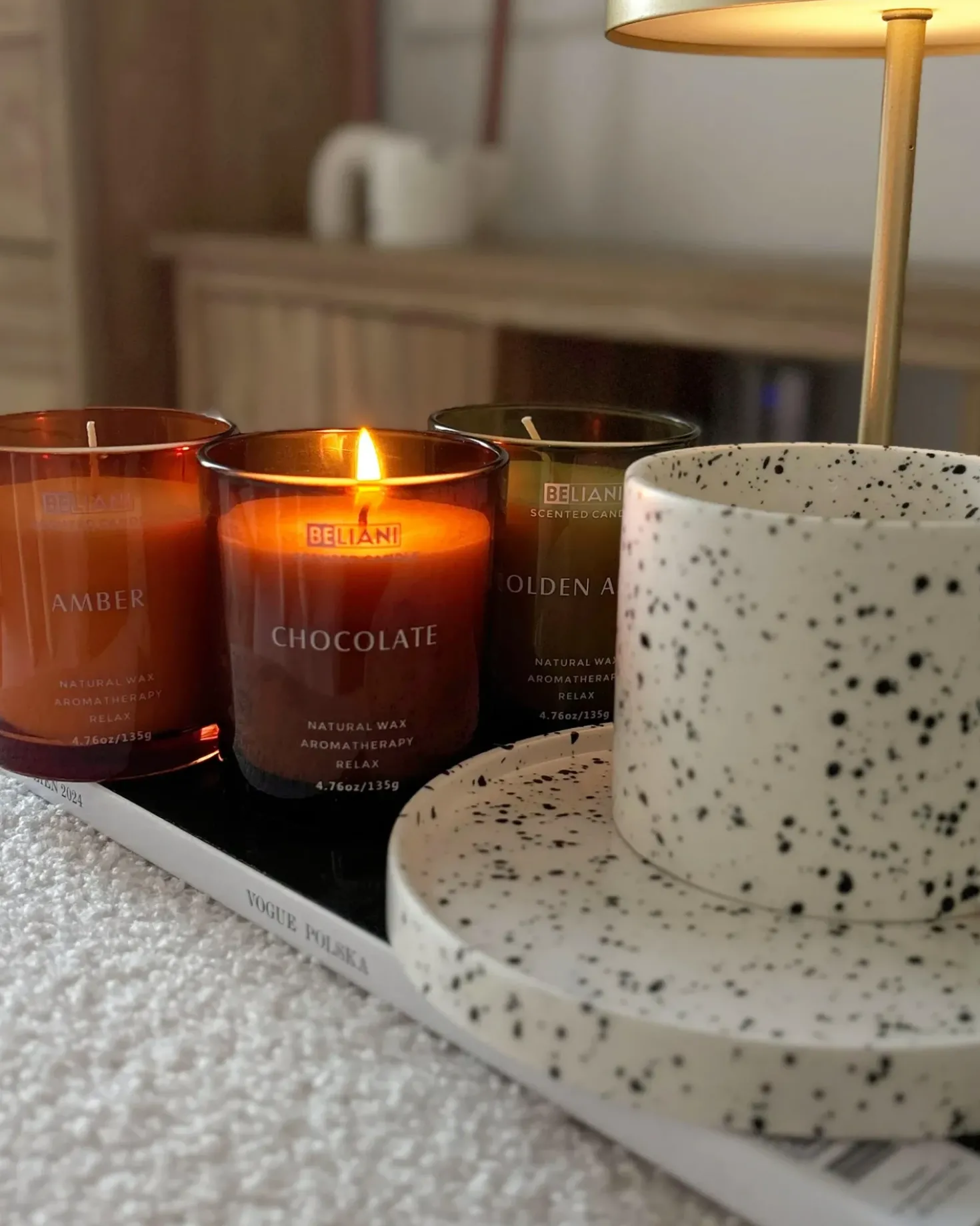 Set di 3 Candele Profumate SHEER JOY Cera di Soia Note fruttate Note fresche