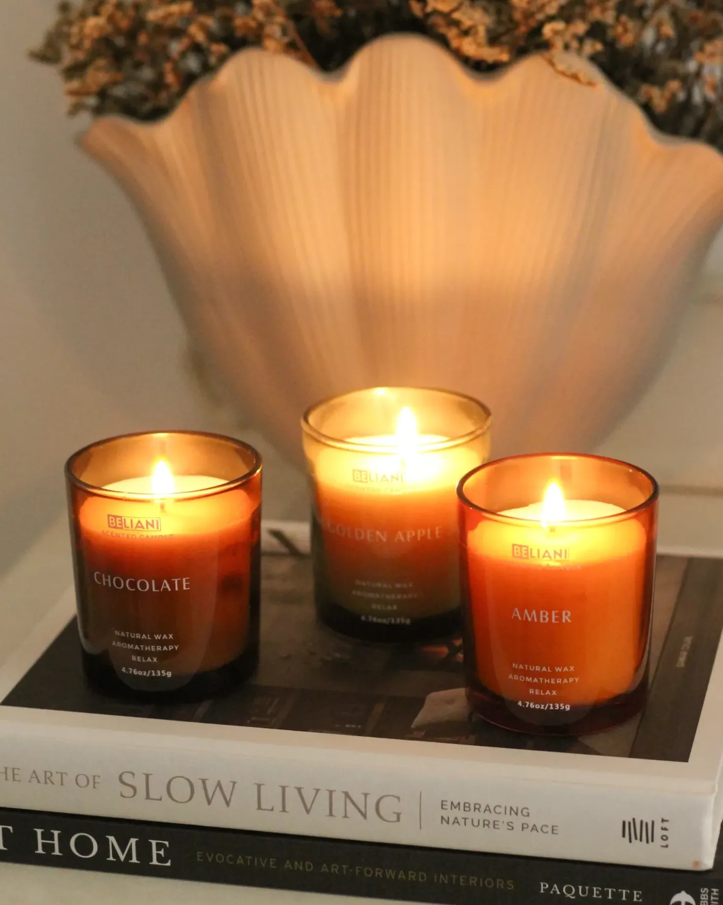 Set di 3 Candele Profumate SHEER JOY Cera di Soia Note fruttate Note fresche