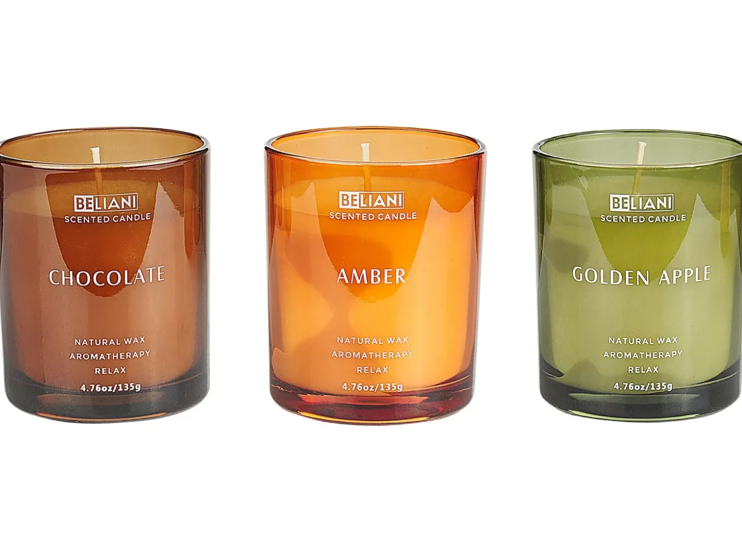 Set di 3 Candele Profumate SHEER JOY Cera di Soia Note fruttate Note fresche