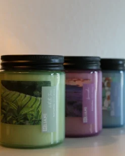Set di 3 Candele Profumate FRUITY BLOOM Cera di Soia Note fresche Note floreali