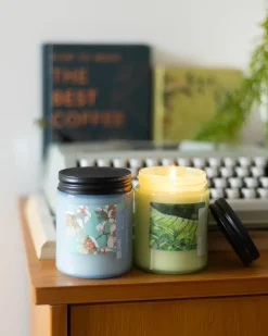 Set di 3 Candele Profumate FRUITY BLOOM Cera di Soia Note fresche Note floreali