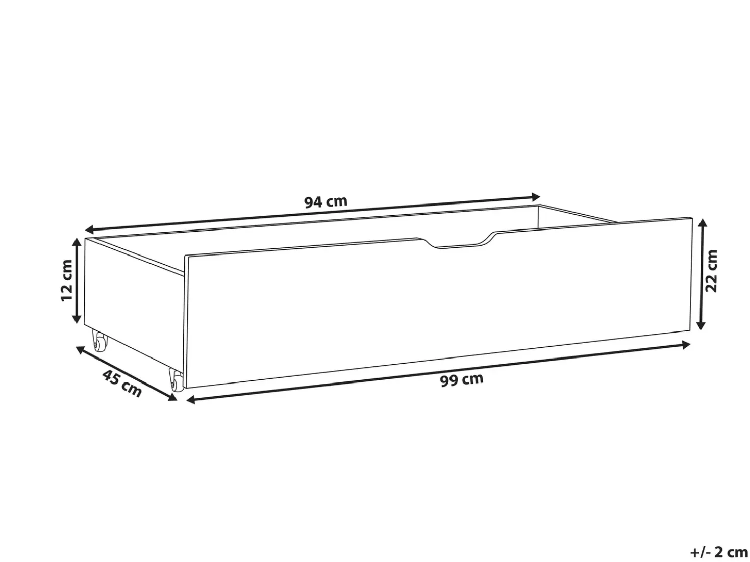 Set di 2 cassetti contenitori per letto Legno di pino EPANEY Marrone chiaro