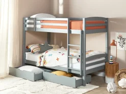 Set di 2 cassetti contenitori per letto Legno di pino RUMILLY Grigio