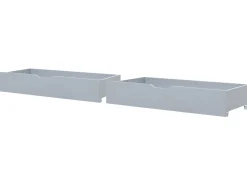 Set di 2 cassetti contenitori per letto Legno di pino CRONAT Grigio