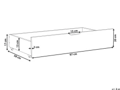 Set di 2 cassetti contenitori per letto Legno di pino RUMILLY Blu marino