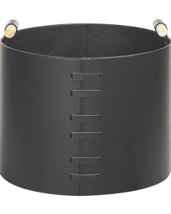 Set di 3 cestini ARAM Pelle sintetica Nero