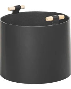 Set di 3 cestini ARAM Pelle sintetica Nero