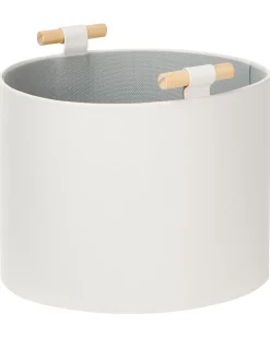 Set di 3 cestini ARAM Pelle sintetica Bianco sporco