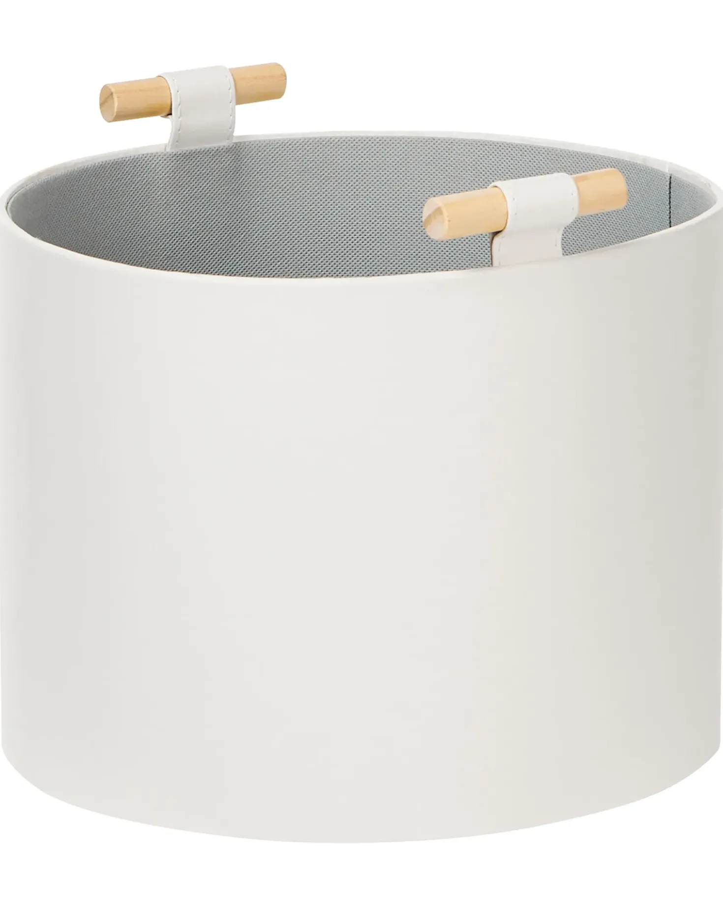 Set di 3 cestini ARAM Pelle sintetica Bianco sporco