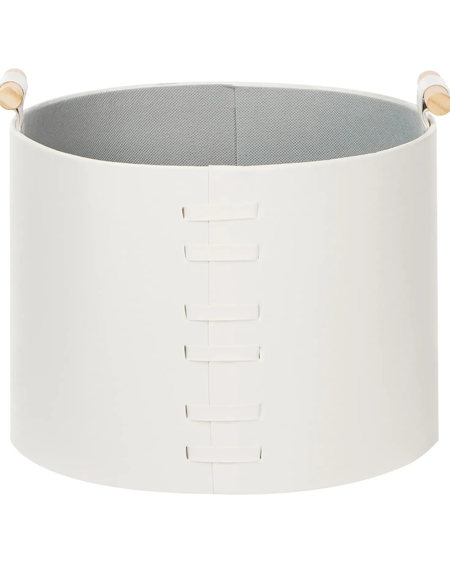 Set di 3 cestini ARAM Pelle sintetica Bianco sporco