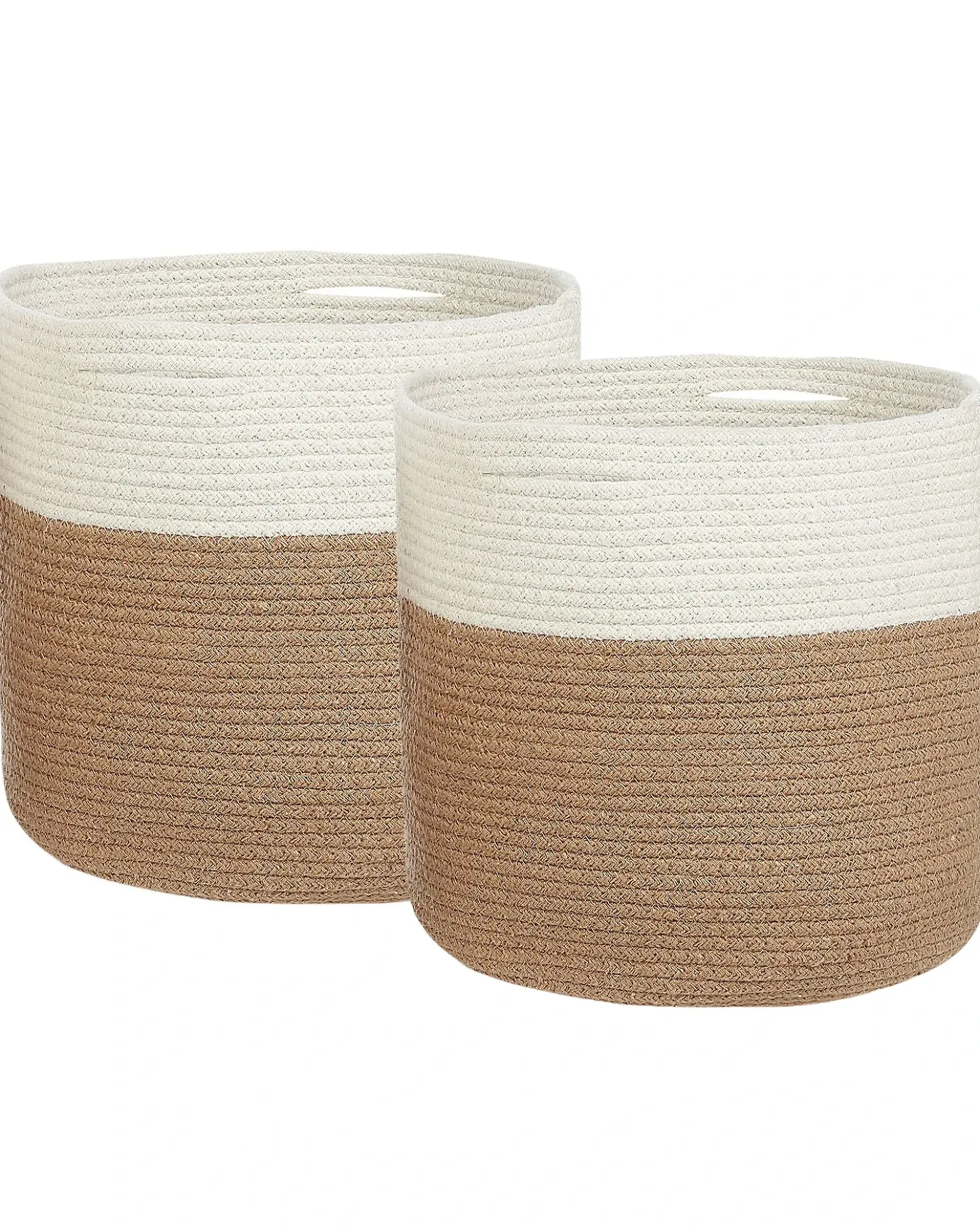 Set di 2 cestini ARDESEN Cotone Naturale