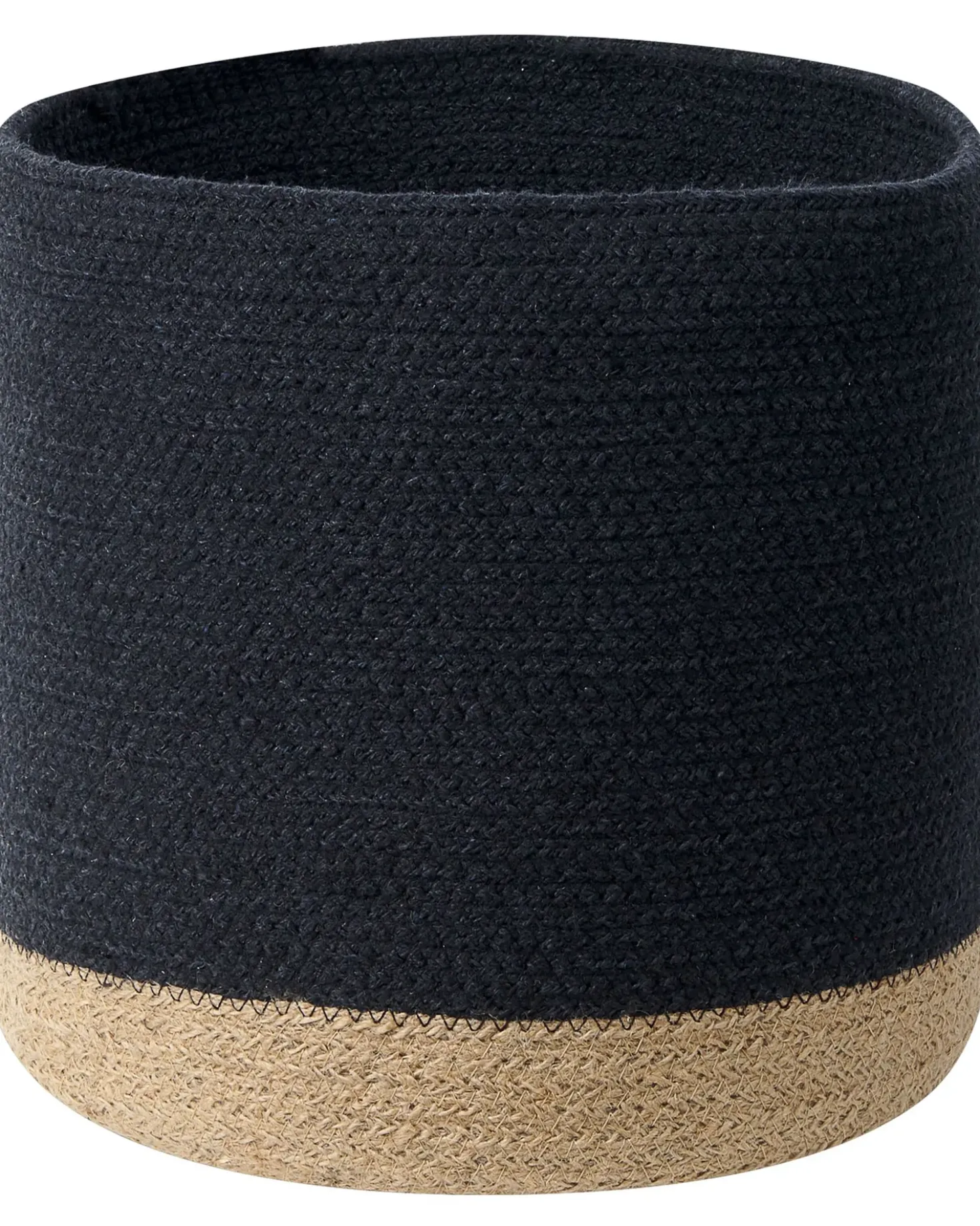 Set di 3 cestini BASIMA Cotone Nero