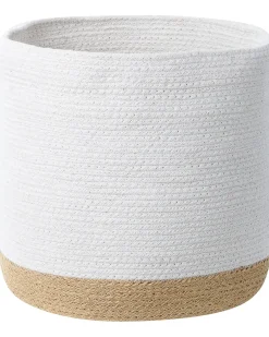 Set di 3 cestini BASIMA Cotone Bianco