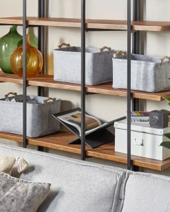 Set di 3 cestini BAYSAI Feltro Grigio chiaro