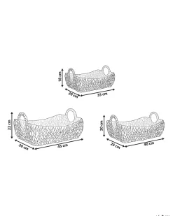 Set di 3 cestini CAMPHA Vimini Naturale