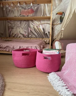 Set di 2 cestini CHINIOT Cotone Fucsia