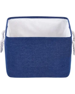 Set di 3 cestini DARQAB Cotone Blu marino