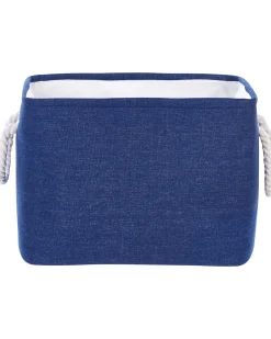 Set di 3 cestini DARQAB Cotone Blu marino