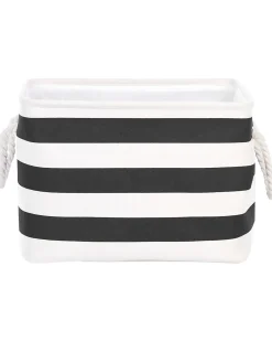 Set di 3 cestini DARQAB Cotone Nero/Bianco