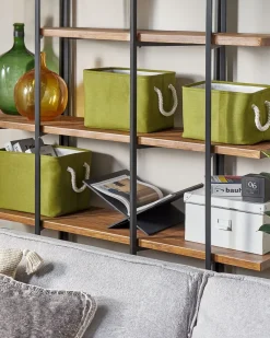 Set di 3 cestini DARQAB Cotone Verde oliva
