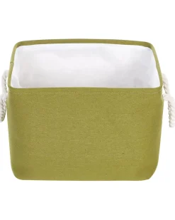 Set di 3 cestini DARQAB Cotone Verde oliva