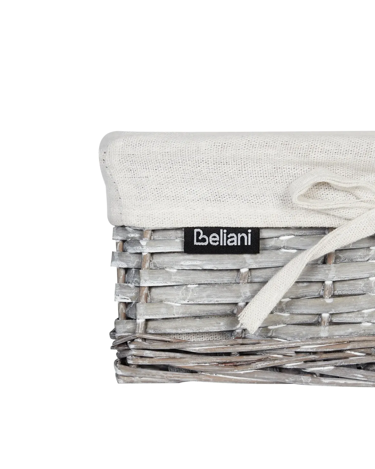 Set di 5 cestini ELLA Legno di salice Grigio 50/86 L