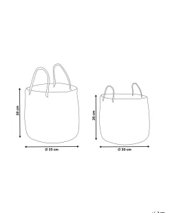 Set di 2 cestini HALONG Alghe marine Naturale