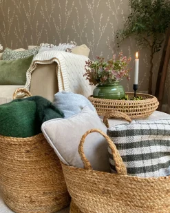 Set di 2 cestini KAELLA Iuta Beige sabbia