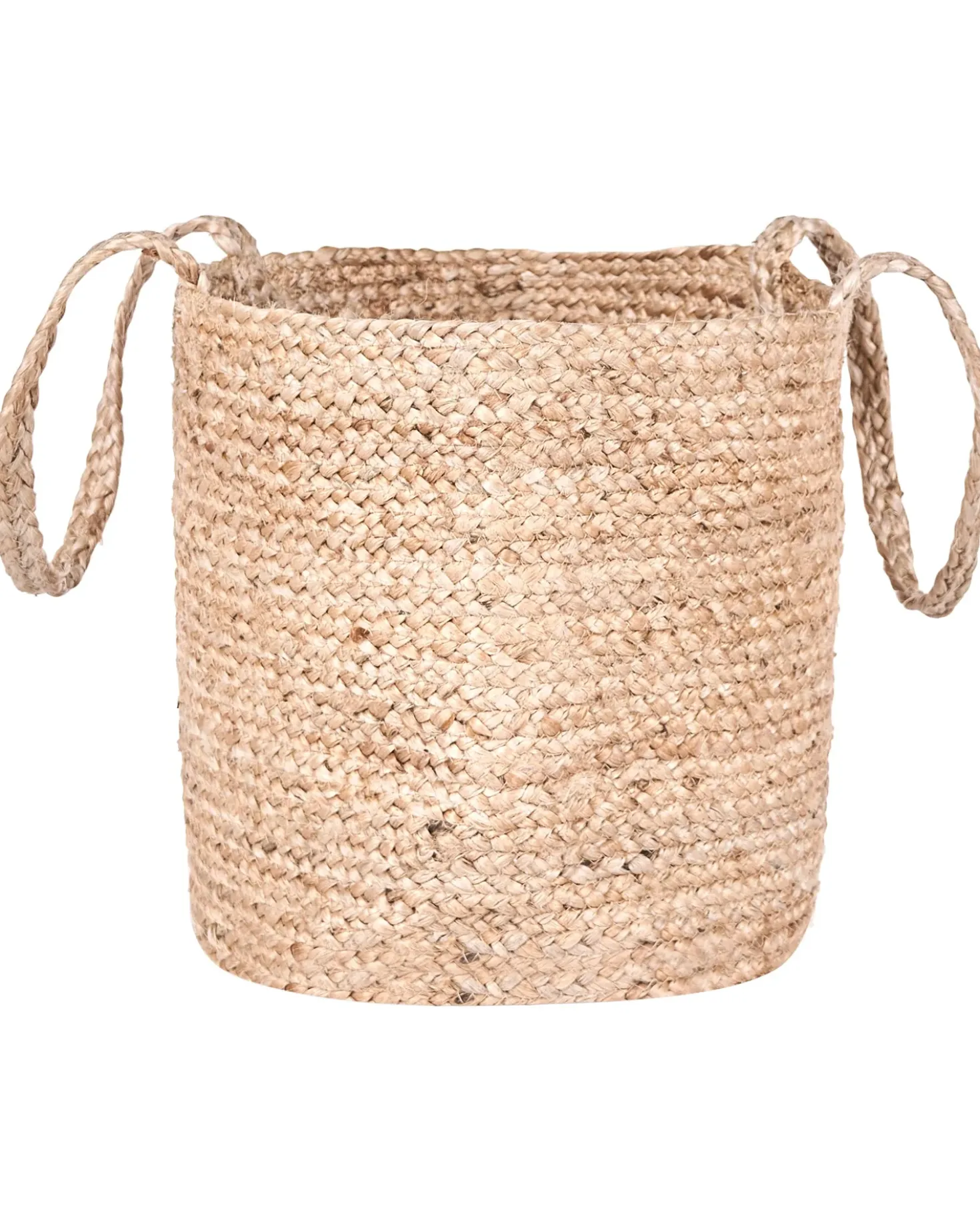 Set di 2 cestini KAELLA Iuta Beige sabbia