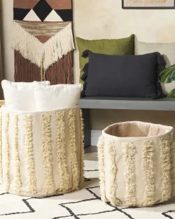 Set di 2 cestini KAKKI Cotone Beige