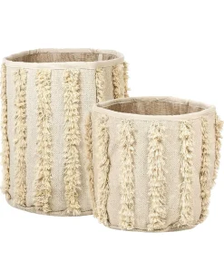 Set di 2 cestini KAKKI Cotone Beige