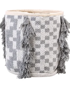 Set di 2 cestini KALAI Cotone Grigio