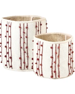 Set di 2 cestini KHEL Cotone Beige