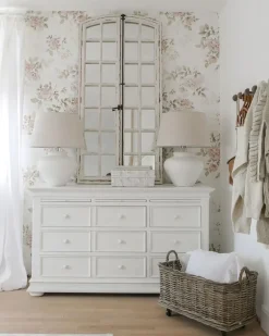 Set di 2 cestini KITIM con ruote Rattan Naturale