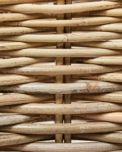 Set di 2 cestini KITIM con ruote Rattan Naturale